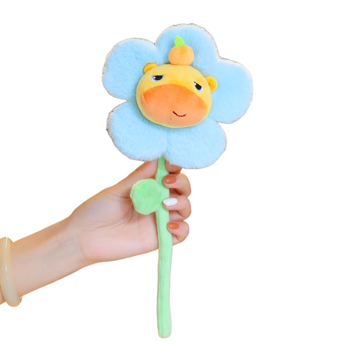 Pandantiv papusa delfin de apa Lulu, ornament geanta, 33cm, albastru