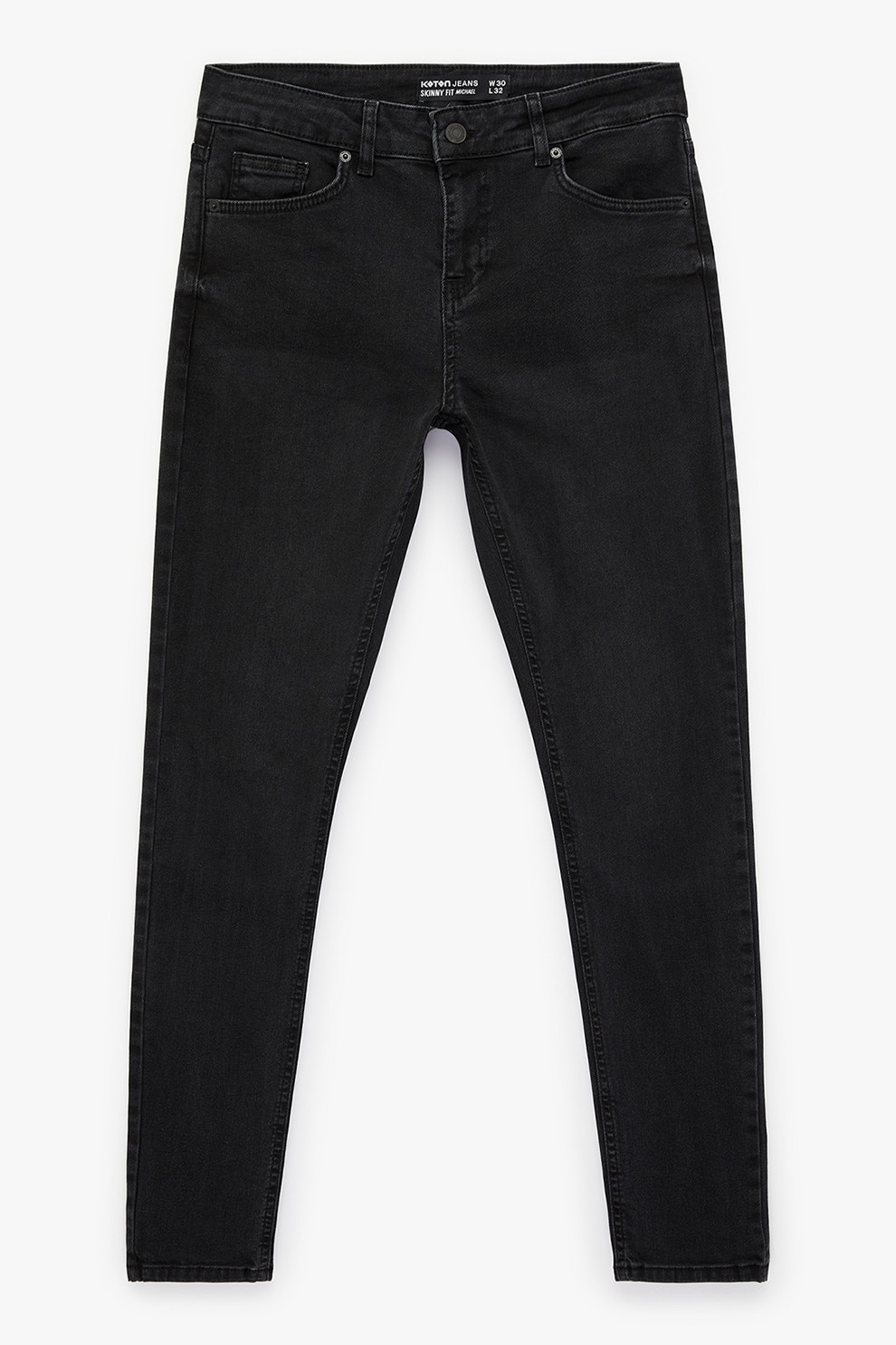 KOTON, Blugi skinny Michael, Negru, W32-L30