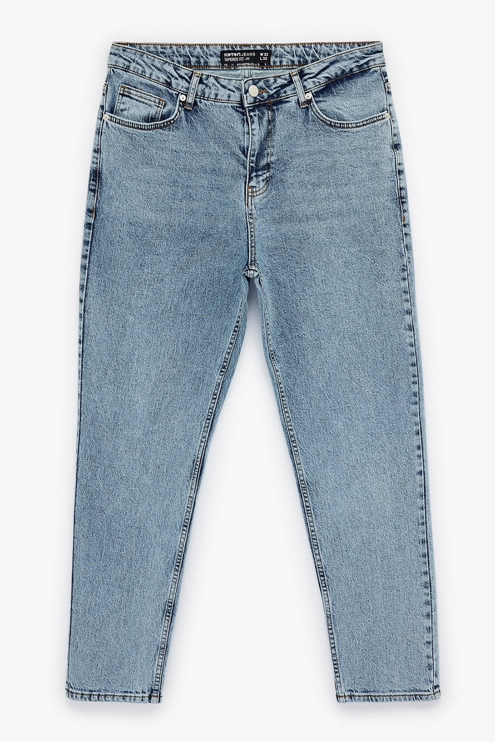 KOTON, Blugi conici Joe, Albastru deschis melange, W32-L30