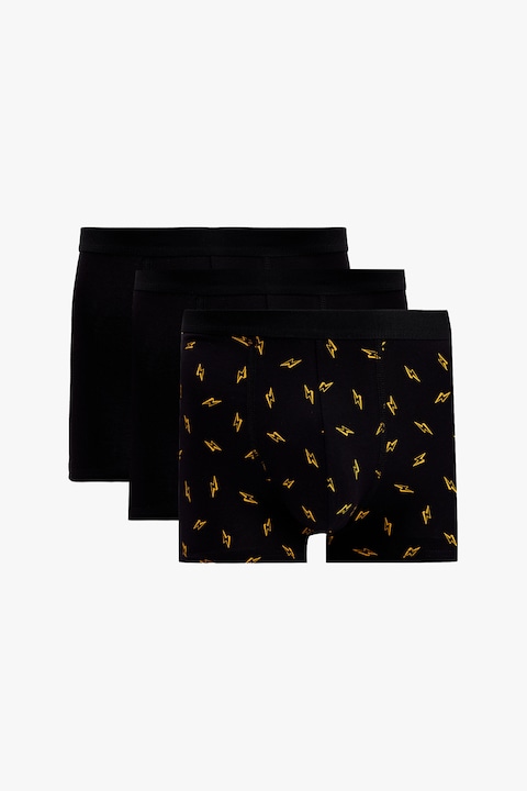 KOTON, Set de boxeri din amestec de bumbac - 3 perechi, Negru