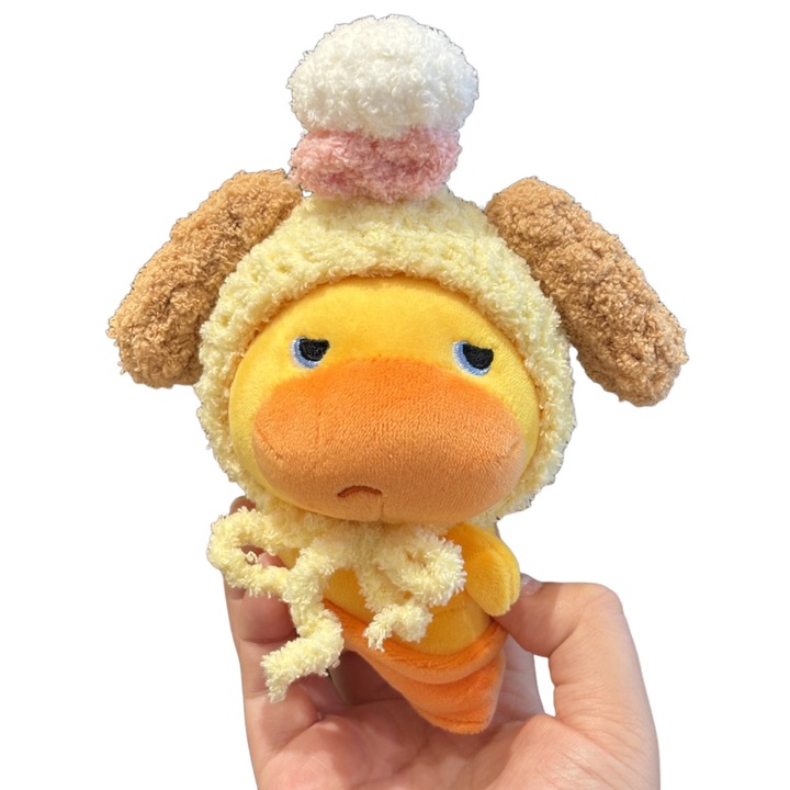 Jucarie plus, model animal, galben, accesoriu catelus