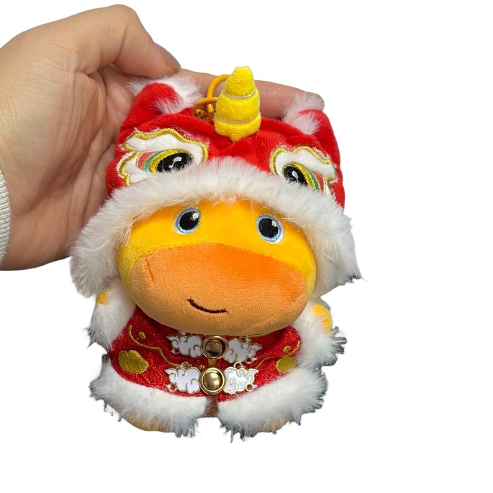 Jucarie plus, model animal, galben, accesoriu dansul leului