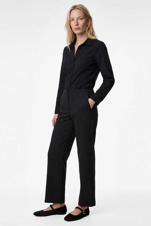 KOTON, Camasa uni din amestec de bumbac, Negru