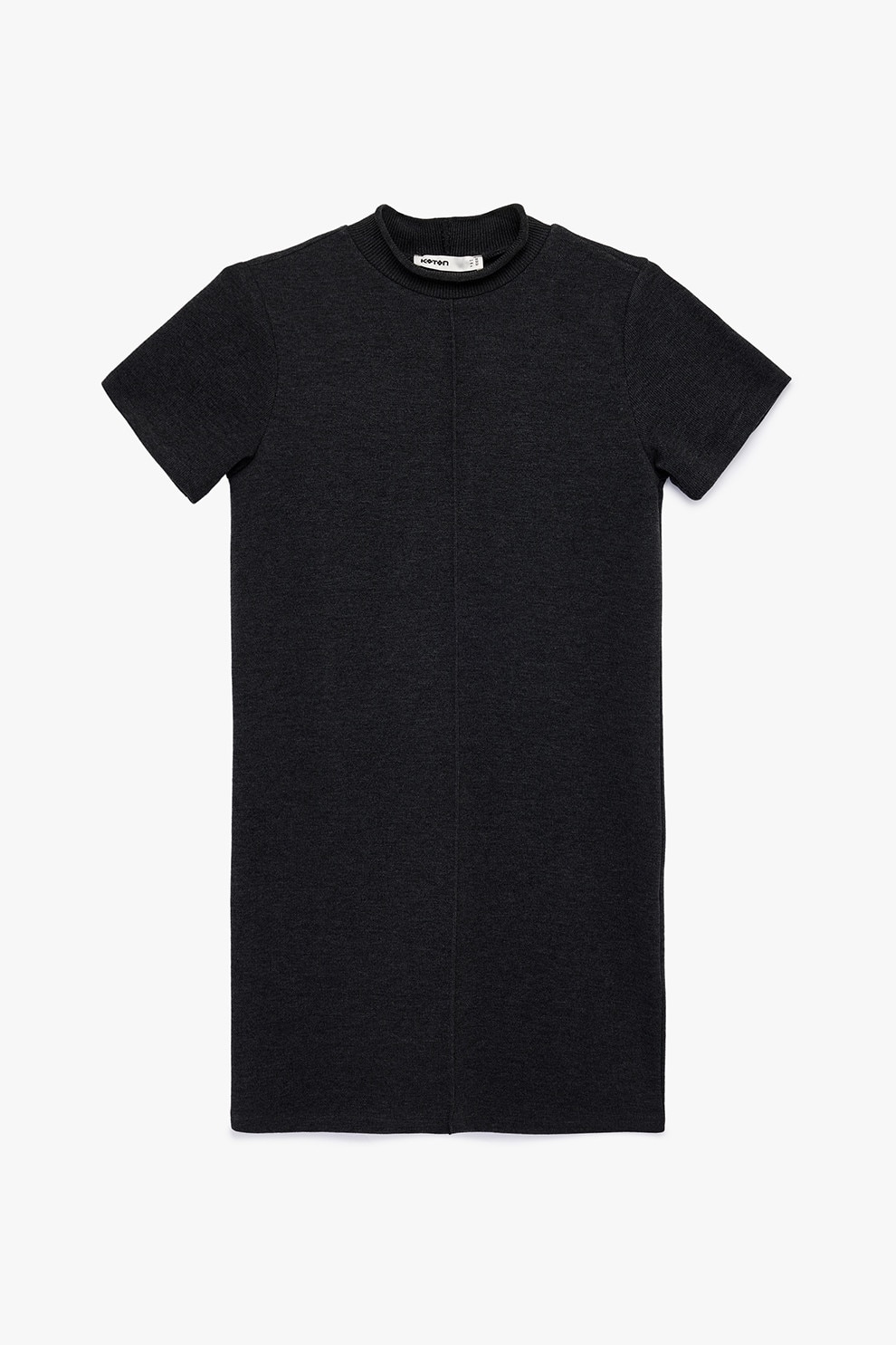 KOTON, Rochie elastica cu guler scurt, Negru, M