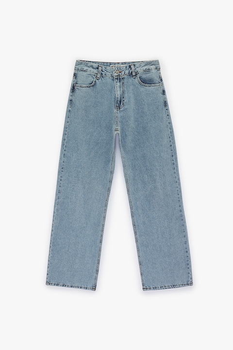 KOTON, Blugi cu strasuri, Albastru pastel