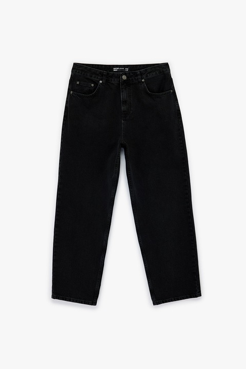 KOTON, Blugi uni cu talie medie, Negru