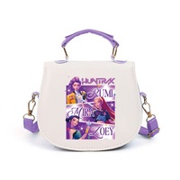 Geanta crossbody KPop Demon Hunters, potrivita pentru fete si femei, 17 x 14, 5 x 6, 3 cm, Violet