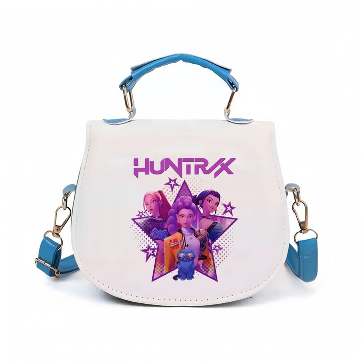 Geanta crossbody mini, design kpop demon hunters, 18cm, multicolor