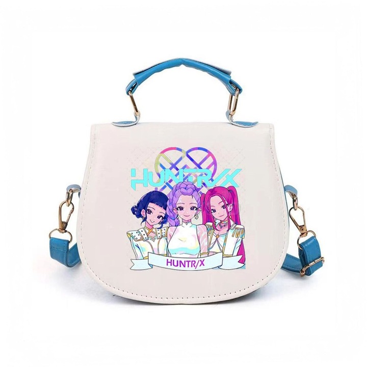 Geanta crossbody mini, design kpop demon hunters, 18cm, multicolor