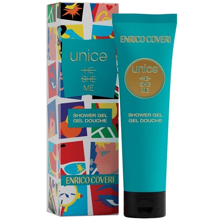 Unisex tusfürdő, Enrico Coveri, He She Me, 400 ml, modern illat, gél textúra