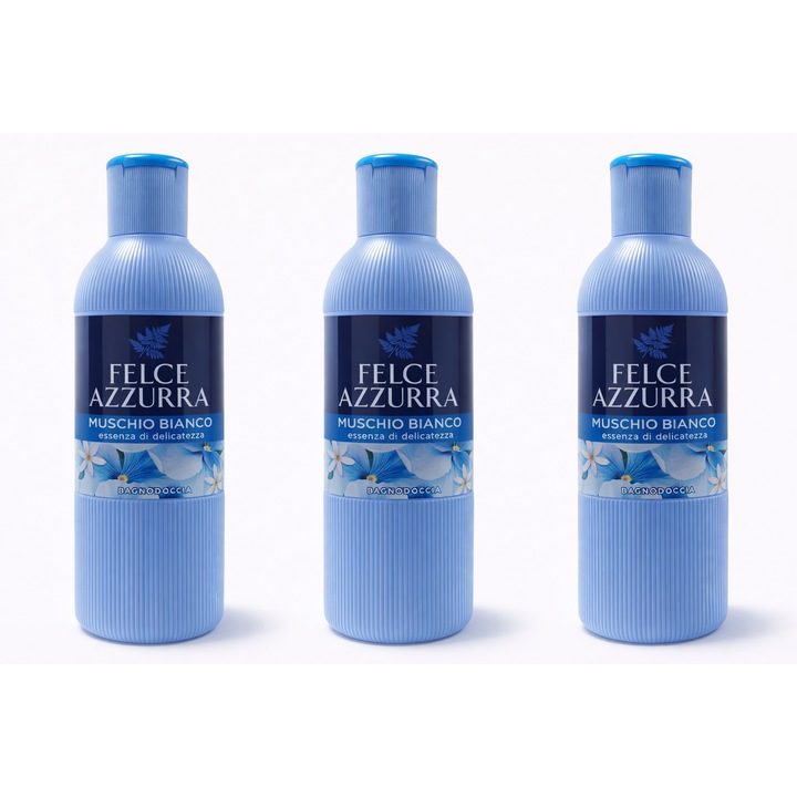 Set 3 x Gel de dus Felce Azzurra Muschio Bianco 650 ml