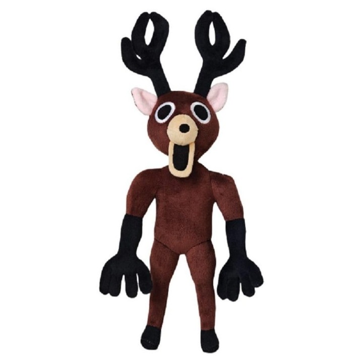 Плюшена играчка 99 нощи в гората, Еленче от 99 нощи в гората, Roblox, Любим герой, пухкава, 35 см, кафява