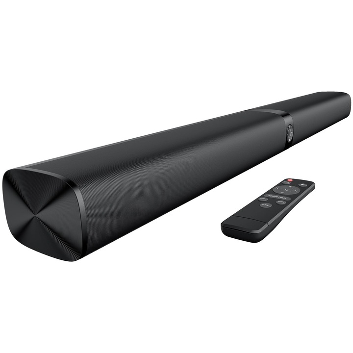 Bara de sunet GarageRock, 2 canale, Bluetooth 5.3, 3 moduri de egalizare, negru, 80x10x10cm