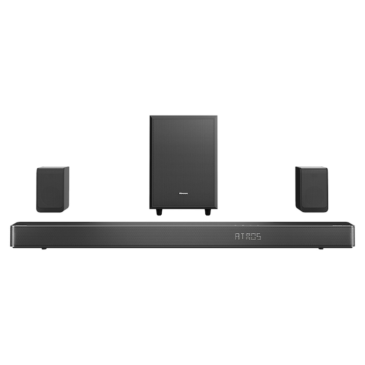 Bara de Sunet Hisense Ax5125H 5.1.2, Subwoofer Wireless, Negru, 500W