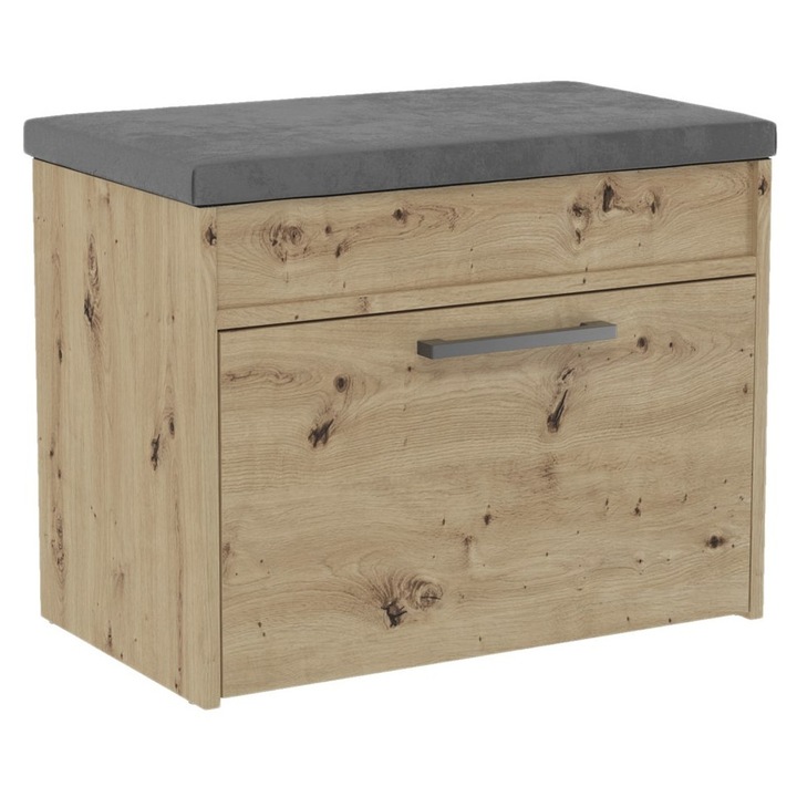 Cipősszekrény, Parma MINI, 35x60x49cm, artisan tölgy színben, paddal és tárolórekesszel