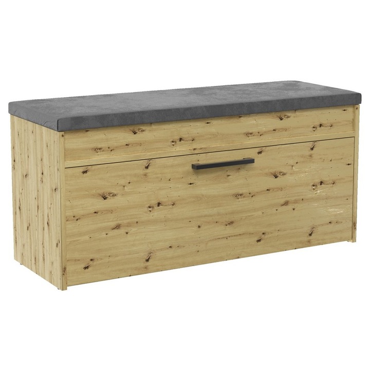 Parma cipősszekrény, 100x35x49cm, artisan tölgy színű, ülőkével és tárolórekesszel