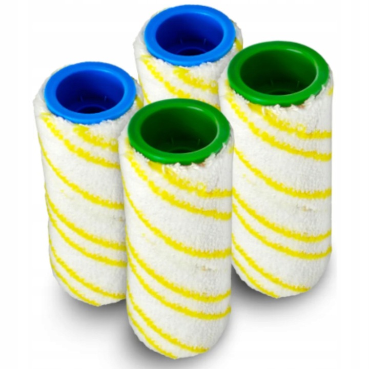 Set 4 role Microfibra Galbene pentru Mopuri Karcher FC 3, FC 5, FC 7, FC 8, Lavabile