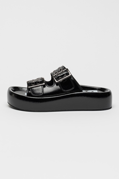 Buffalo, Papuci flatform Raya Ari, Negru, 39