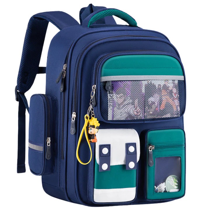 Gyermek hátizsák, Hokage Ninja, ultrakönnyű, több rekeszes, 42x30x20cm, lila