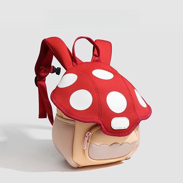 Gyerek hátizsák, gomba hátizsák, kicsi és kényelmes, piros, 3-6 év
