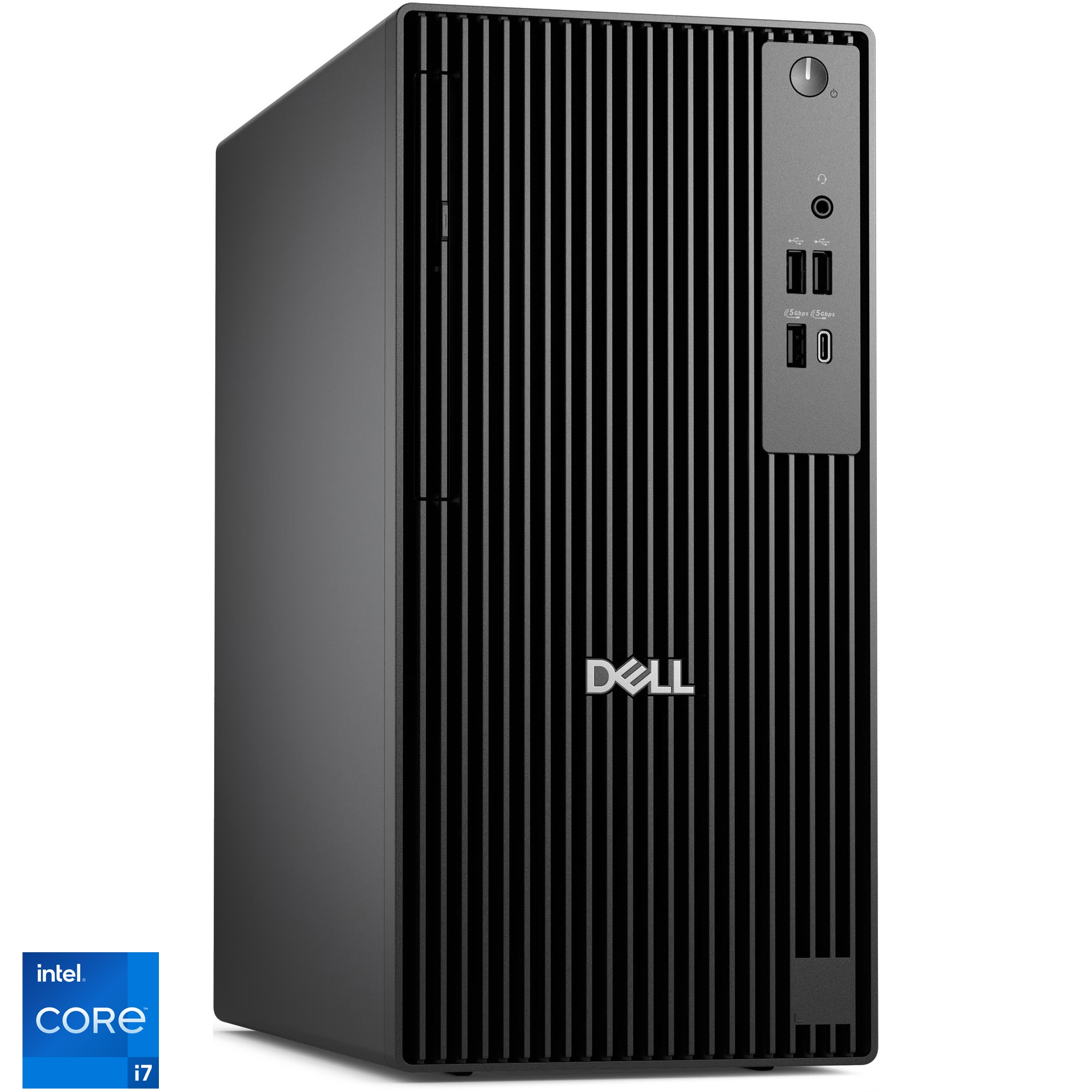 Sistem Desktop PC Dell Pro QCT1250 Tower cu procesor Intel® Core™ i7-14700 pana la 5.4GHz, 16GB RAM DDR5, 512GB SSD, Intel® UHD Graphics 770, Ubuntu, Negru