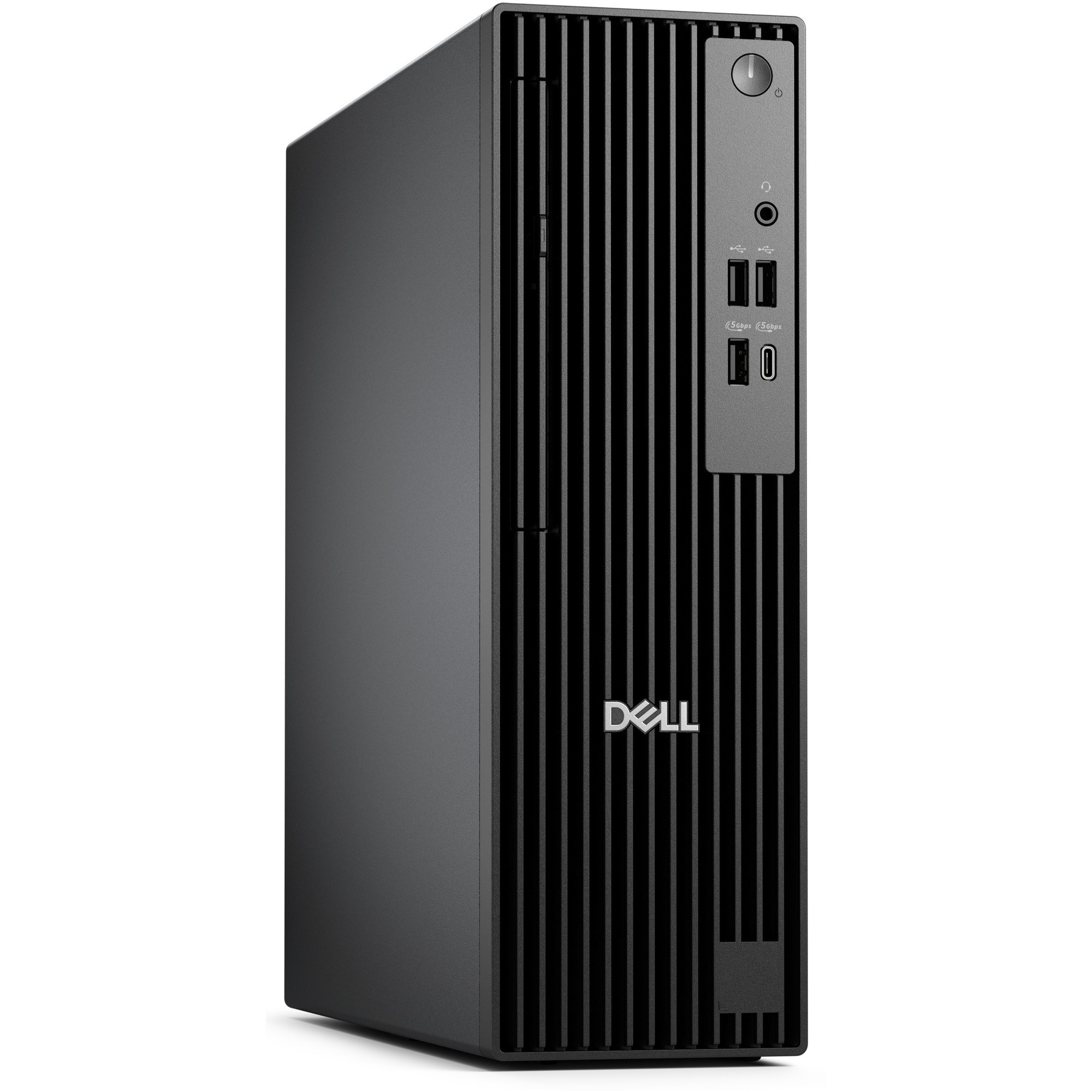Sistem Desktop PC Dell Pro Slim QCS1255 SFF cu procesor AMD Ryzen™ 3 8300G pana la 4.9GHz, 8GB DDR5, 512GB SSD, AMD Radeon 740M, Windows 11 Pro, Negru