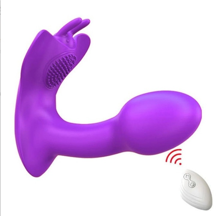 Hordozható vibrátor bugyihoz, behelyezhető dildó távirányítóval, kettős motoros csikló- és G-pont stimulátor, vízálló, csendes vibrátor távirányítóval nőknek útközben, vezeték nélküli vibrációs tojás, felnőtt, lila