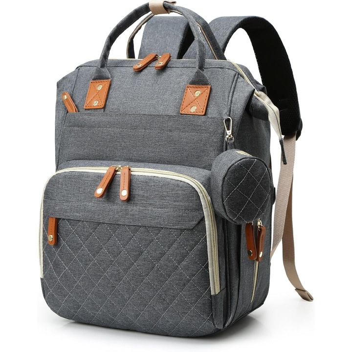 Geanta scuteca scuteca Rucsac Taotigzu, textil, Deschideri multiple ale sacilor, cu buzunare izolate si port de incarcare USB, 39 x 29 x 16 cm, Textil, gri inchis