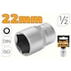 Cheie tubulara TOLSEN 1/2" Cr-V 22 mm, 50BV30, tratament termic, standard DIN3124/ISO2725, canal retinere bila, cromata, actionare manuala, Industrial, tratament termic, canal retinere bila, finisaj cromat rezistent la coroziune, ideala pentru lucrari aut
