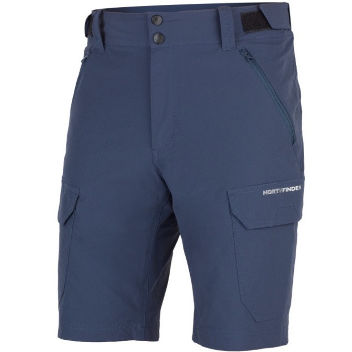 Férfi túra rövidnadrág Northfinder Rusty, vízálló, állítható derékkal, sötétkék, S méret