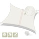 Zagau de soare dreptunghiular 4x4 m, impermeabil, UV, crem, set