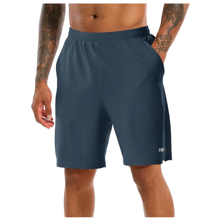 Pantaloni scurti sport pentru barbatii, usori, respirabili, gri S