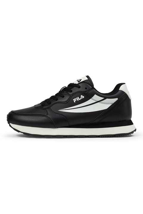 Fila, Pantofi sport wedge din piele ecologica Hypert, Alb/Negru