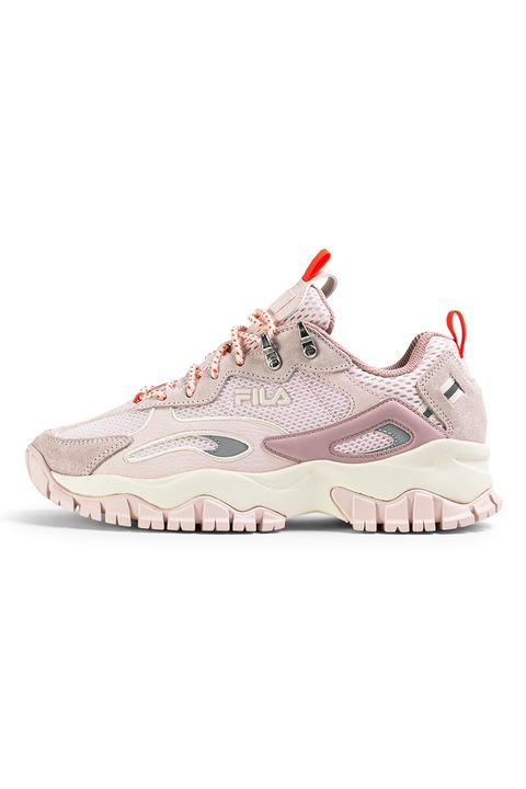 Fila, Pantofi sport cu garnituri de piele intoarsa Ray Tracer TR2, Lila/Alb murdar