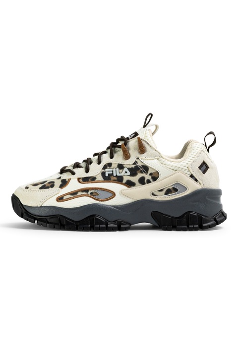 Fila, Pantofi sport cu piele intoarsa Ray Tracer, Maro/Crem