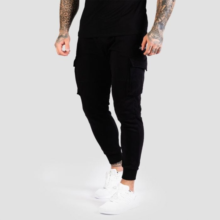 Pantaloni TRN, GymBeam, Negru