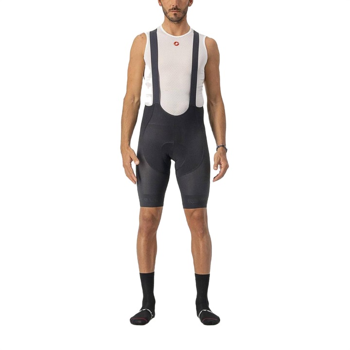 Pantaloni scurti ciclism cu bretele barbati Castelli Superleggera-Negru-S