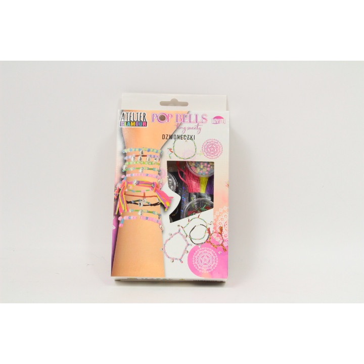 Set creativ Atelier Glamour Dzwoneczki, 12 bucati, 3 culori, bratari, accesorii