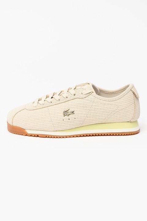 Lacoste, Кожени спортни обувки Club под глезена, Бежов