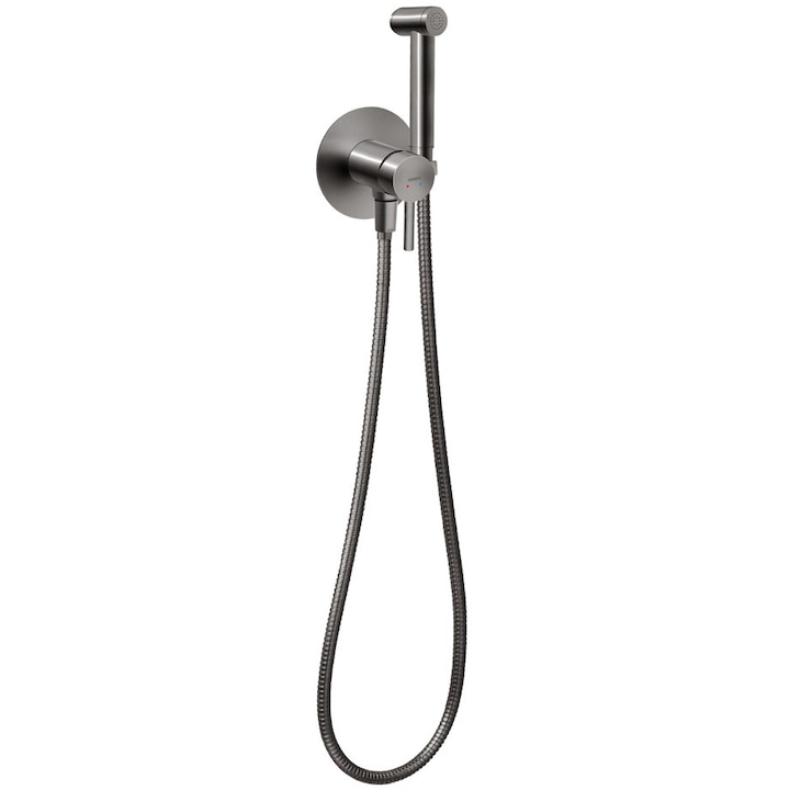 Baterie bidet submontata NOVASERVIS Ciriculus, gun metal, design modern, usor de intretinut