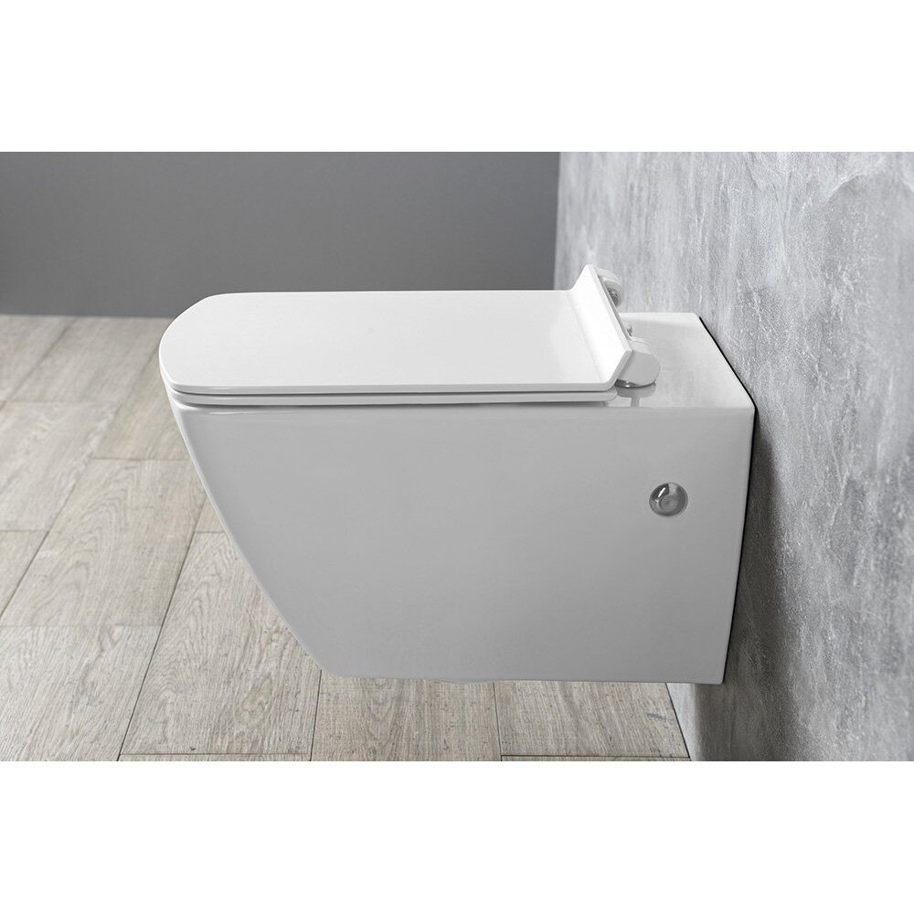 Capac WC Isvea PURITY, SLIM, Soft Close, alb, 34,5x43,5cm - eMAG.ro