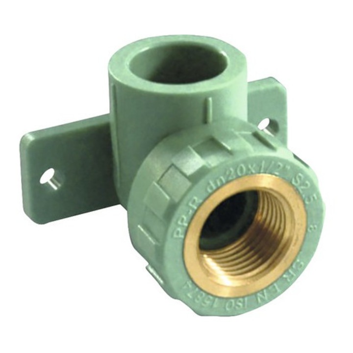 Cot PPR verde Ø 25 mm x 1/2” FI prindere perete