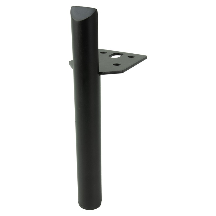 Noga meblowa B&B Szpilka, 15x8cm, metal, negru mat, set 1 bucata