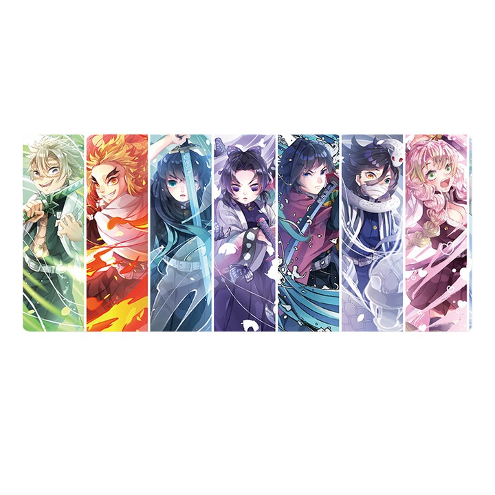 Mousepad Demon Slayer, dimensiune mare 700x300mm, baza din cauciuc antiderapant