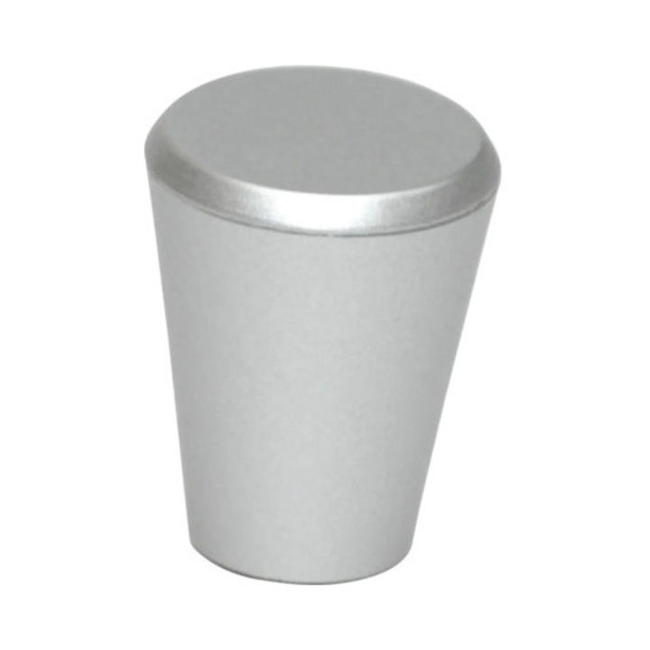 Buton pentru mobila Ø14mm, plastic argintiu