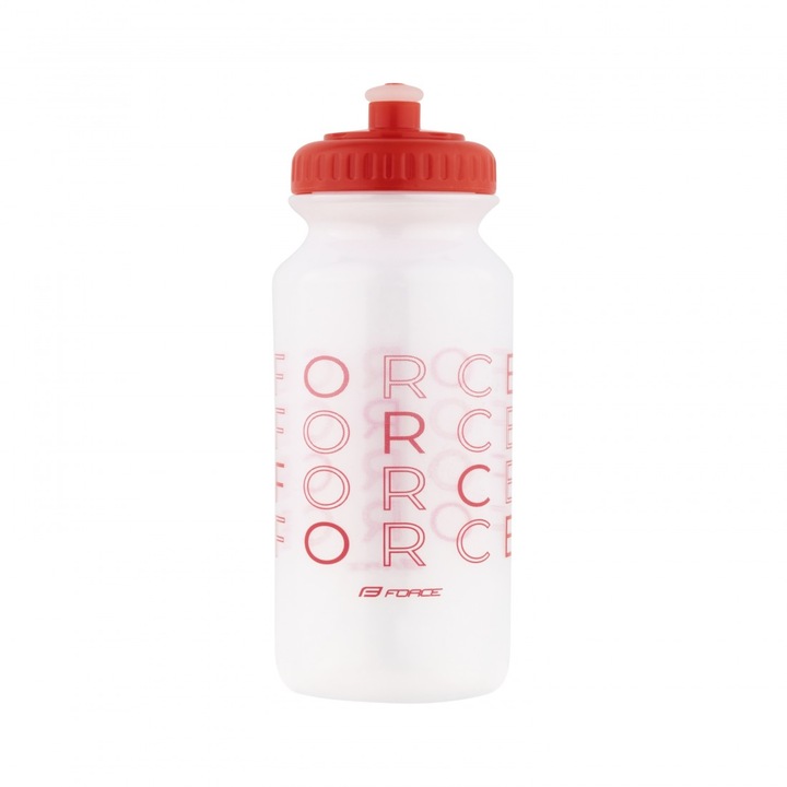 Bidon Force ENJOY 500ml, transparent-rosu