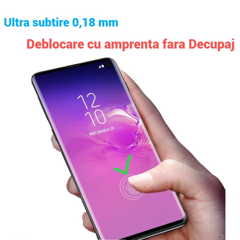 Folie Protectie 0,18 mm Fingerprint Unlock pentru Samsung S25 Edge