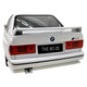 BMW M3 E30 fehér modellautó 1:24 fém replika fények hangok nyitható ajtók motorháztető csomagtartó
