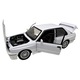 BMW M3 E30 fehér modellautó 1:24 fém replika fények hangok nyitható ajtók motorháztető csomagtartó