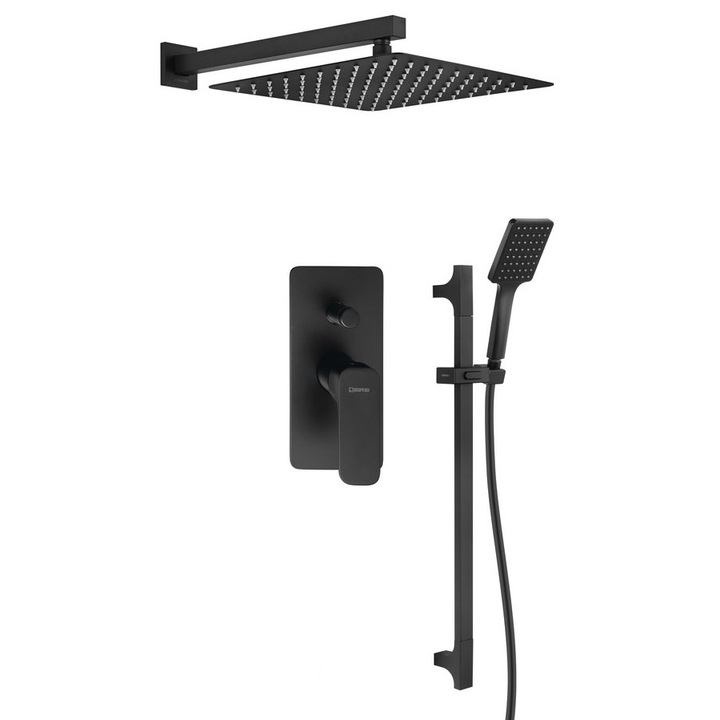 Set de dus Sapho SPY, 2 iesiri, negru mat, 35mm, 5 bucati